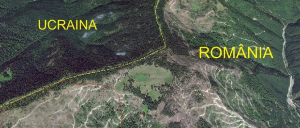 Așa arată România la frontiera cu Ucraina. Pădurile au fost rase!!! Imagine din satelit